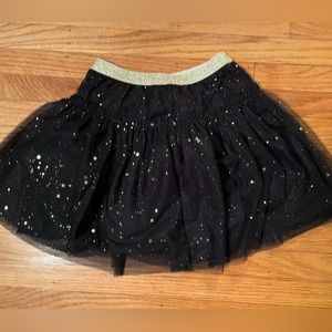 NWT J Crew GIRLS' STAR TULLE SKIRT WITH GOLD FOIL Size Large